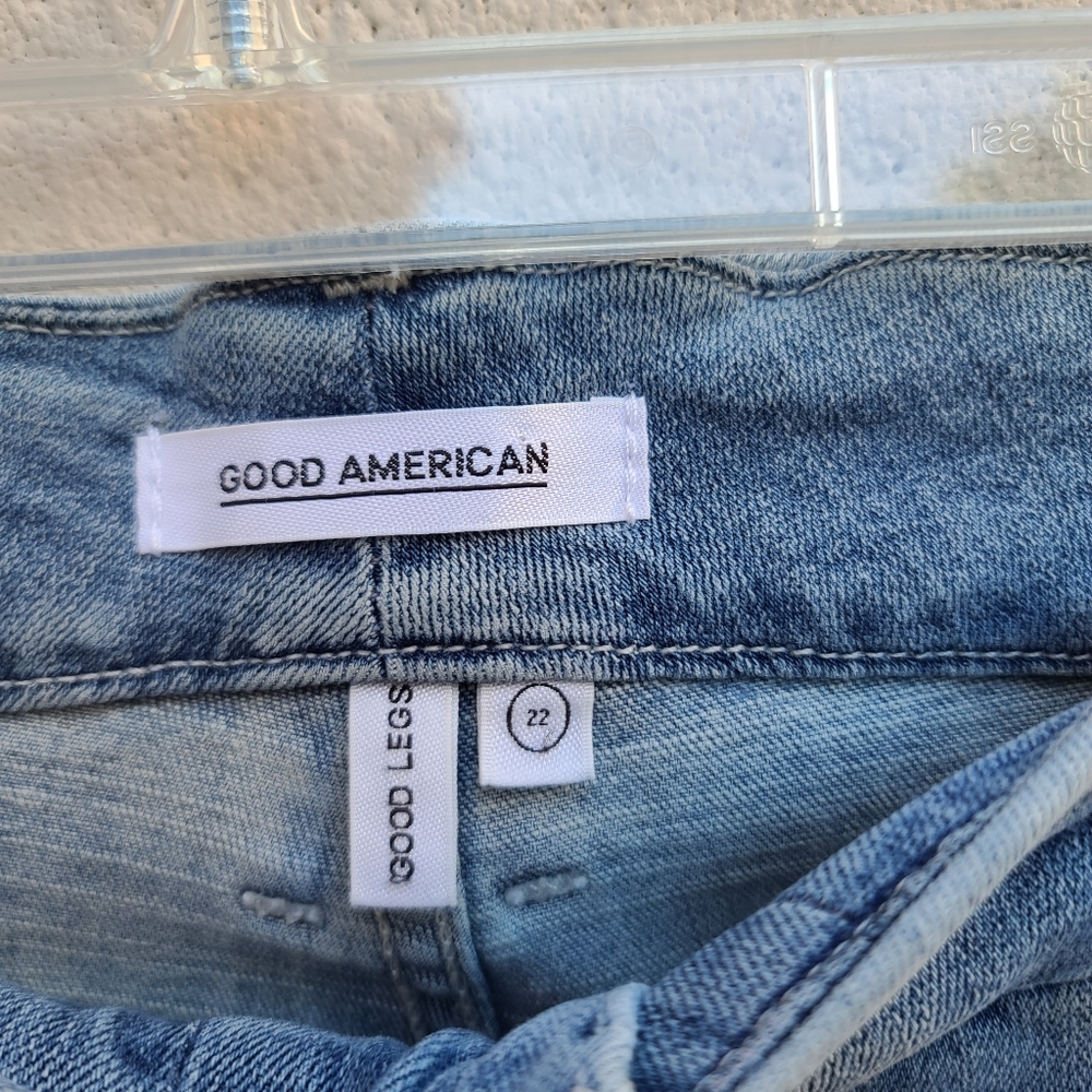 Good American | Good Legs Shadow Wash Blue 373 Stretch Comfort Jeans NEW Size 22 - Picture 8 of 15